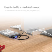 ORICO MH4PU Aluminum Alloy 4 Ports USB 3.0 Clip-type HUB with 1m USB Cable, Clip Width Range: 10-32mm