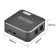 EMK 1 Input 3 Output Digital Optical Audio SPDIF Toslink Splitter Adapter (Silver Grey)