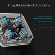 ORICO MH4U-30 USB 3.0 Transparent Desktop HUB with 30cm Micro USB Cable