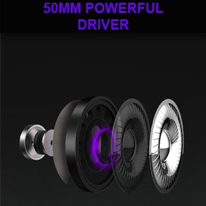 SADES AH-68 3.5mm Plug Wire-controlled E-sports Gaming Headset with Retractable Microphone, Cable Length: 2m(Black purple)