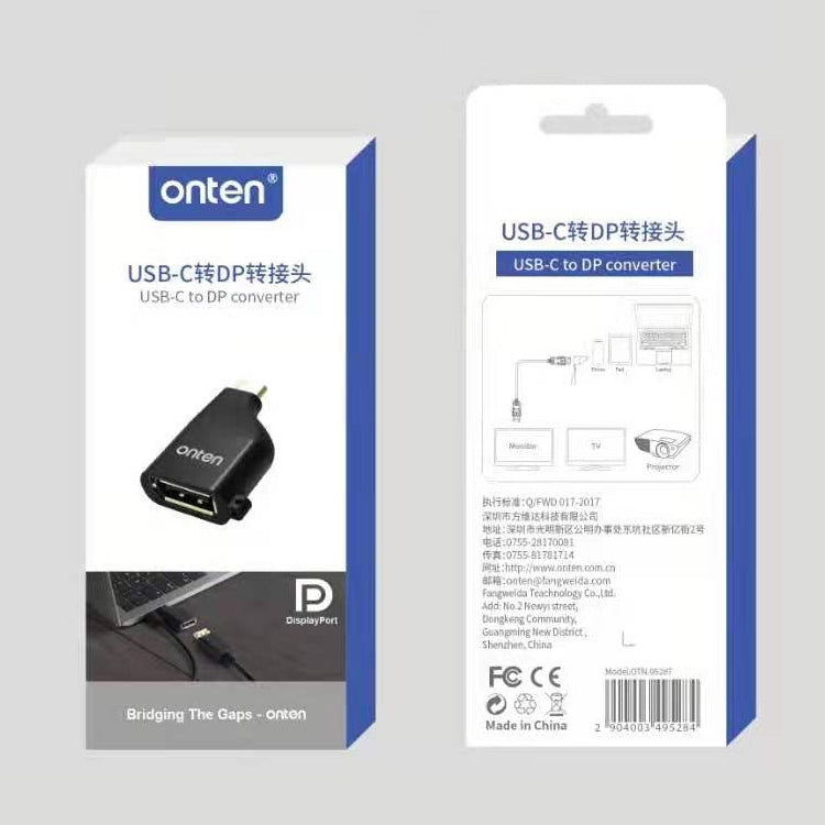 Onten 0T-9528T 4K 60Hz USB-C / Type-C to DP Adapter