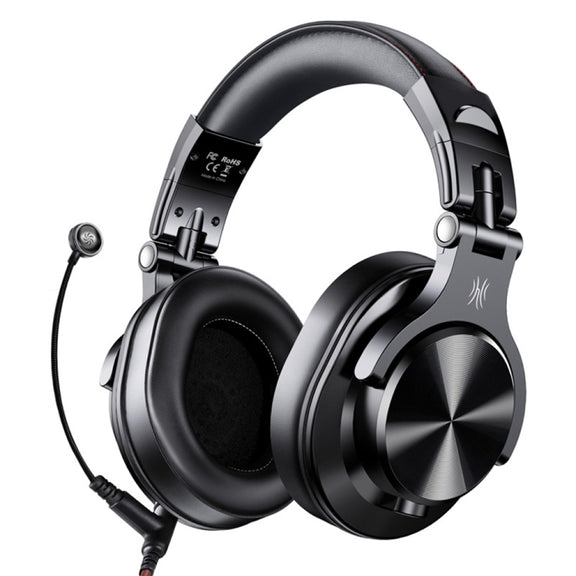 OneOdio A71M Head-mounted Noise Reduction Wired Headphone with Microphone(Black)