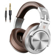 OneOdio A71 Head-mounted Noise Reduction Wired Headphone with Microphone(Brown) - Multimedia Headset by PMC TechLife | Online Shopping South Africa | PMC TechLife | Buy Now Pay Later Mobicred