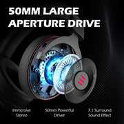 EKSA E900 Pro 7.1 Gaming Wire-Controlled Head-mounted USB Luminous Gaming Headset with Microphone(Black)