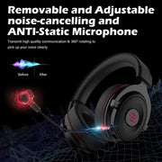EKSA E900 Pro 7.1 Gaming Wire-Controlled Head-mounted USB Luminous Gaming Headset with Microphone(Black)