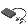 7585B 3 in 1 Micro USB / 8 Pin / Type-C to VGA / HDTV / AV Adapter Mobile HD Screen Player (Black) - Wireless Display Dongle by PMC TechLife | Online Shopping South Africa | PMC TechLife | Buy Now Pay Later Mobicred