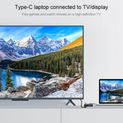 7585B 3 in 1 Micro USB / 8 Pin / Type-C to VGA / HDTV / AV Adapter Mobile HD Screen Player (White)