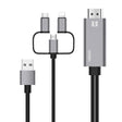 Onten OTN-7537A 3 in 1 1080P Mobile HD Screen Player Adapter Cable(Grey) - free shipping - PMC TechLife - Order now!