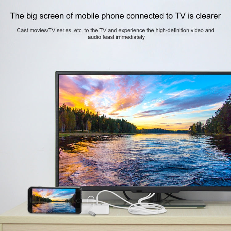 Onten OTN-7537A 3 in 1 1080P Mobile HD Screen Player Adapter Cable(Grey)