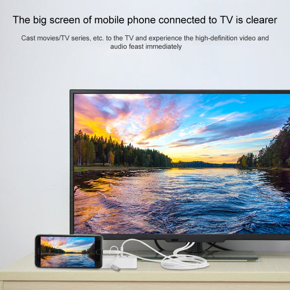 Onten OTN-7537A 3 in 1 1080P Mobile HD Screen Player Adapter Cable(Grey)