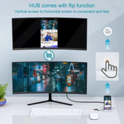 THT-020-1 Multi-functional HD Display Screen Converter with Charging Base