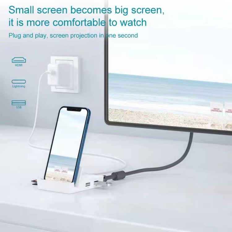THT-020-1 Multi-functional HD Display Screen Converter with Charging Base