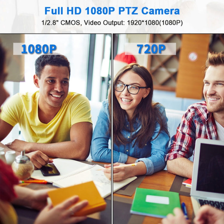 YANS YS-H10UH USB HD 1080P Wide-Angle Video Conference Camera with Remote Control(Silver)