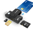 ROCKETEK CR310 USB 2.0 + TF Card + SD Card + SIM Card + Smart Card Multi-function Card Reader -  by ROCKETEK | Online Shopping South Africa | PMC TechLife | Buy Now Pay Later Mobicred