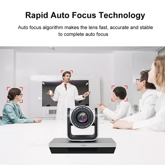 YANS YS-H20U USB HD 1080P Wide-Angle Video Conference Camera with Remote Control, US Plug(Grey)