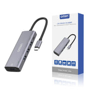 Onten OT-95123 5 in 1 Multifunctional Type-C + USB + HDMI Docking Station, Cable Length: 145mm(Silver)