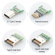 USB 3.1 Type-E to USB-C / Type-C Back Baffle Cable