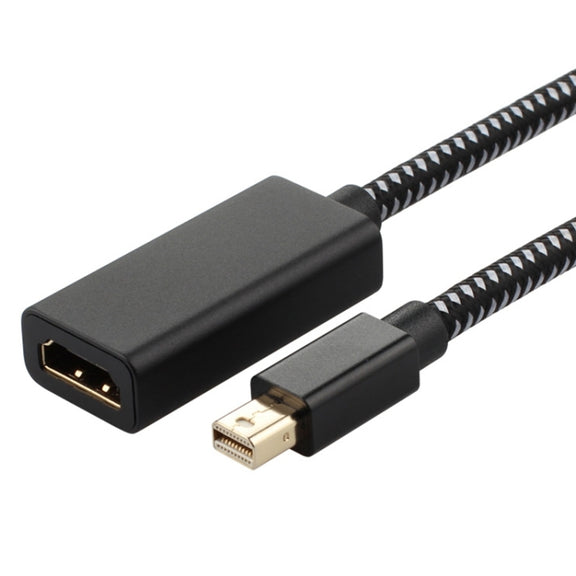 Mini DP to 1080P HD HDMI PP Yarn Woven Net Adapter Cable (Black)
