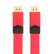 4K 60Hz DisplayPort 1.2 Male to DisplayPort 1.2 Male Aluminum Shell Flat Adapter Cable, Cable Length: 3m (Red)
