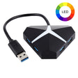 5Gbps Super Speed 4 Ports USB 3.0 HUB Adapter, Cable Length: about 20cm(Black) - USB 3.0 HUB by PMC TechLife | Online Shopping South Africa | PMC TechLife | Buy Now Pay Later Mobicred