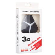 5Gbps Super Speed 4 Ports USB 3.0 HUB Adapter, Cable Length: about 20cm(Black)
