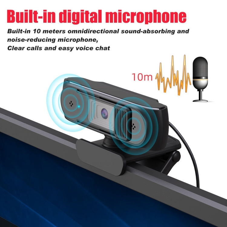 HA501 USB 5M 2.5K Rotate 360 ​​Degrees Auto-focus Camera With Microphone