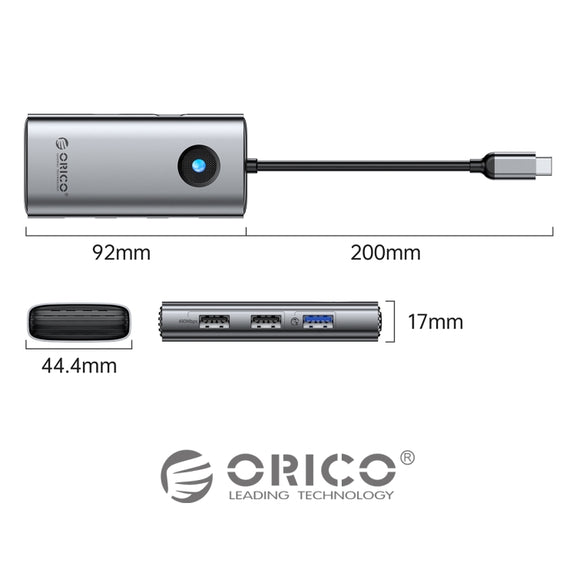 ORICO PW11-5P Type-C / USB-C 5-in-1 5Gbps Multifunction Docking Station(Dark Gray)