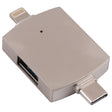 4 in 1 8 Pin + USB-C / Type-C Male to USB 3.0 + USB Female OTG Card Reader - Card Reader by PMC TechLife | Online Shopping South Africa | PMC TechLife | Buy Now Pay Later Mobicred