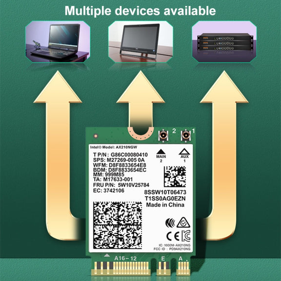 COMFAST AX210 vPro-M 5374Mbps Bluetooth 5.2 Tri-band Wireless Network Card