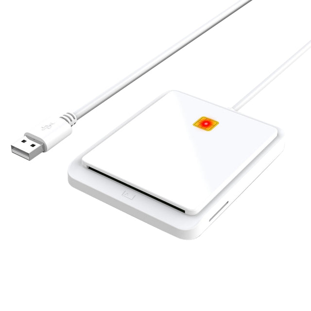 Rocketek CR317 USB 2.0 SIM  / ID / CAC Smart Card 2 in 1 Card Reader (White)