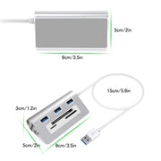 Rocketek HC423 USB3.0 x 3 + SD / TF / CF Card Reader HUB Adapter