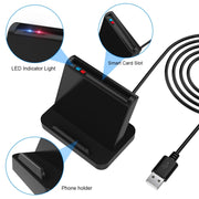 Rocketek SCR816 USB2.0 CAC / SIM / IC / ATM Smart Card Reader (Black)