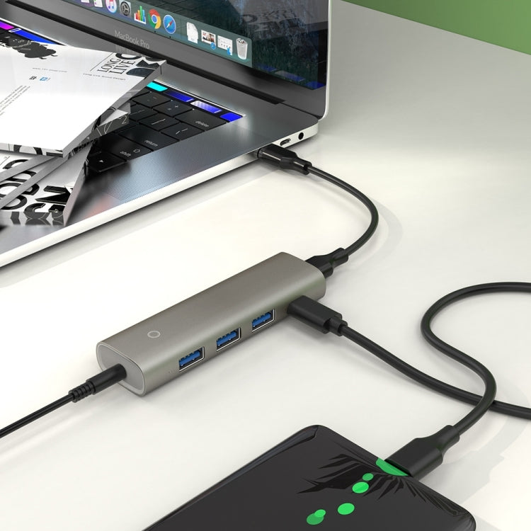Rocketek HC466 USB3.2 Gen2 Type-C 4 in 1 HUB Adapter