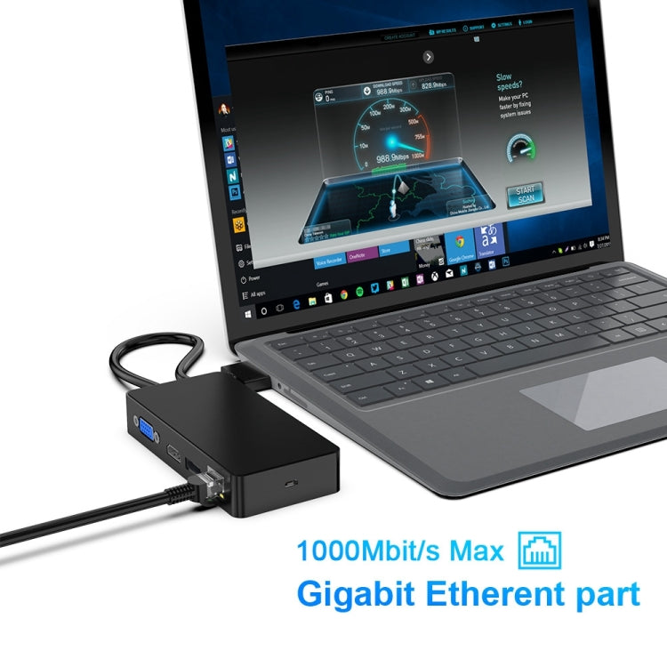 Rocketek SH702 11 in 1 USB 3.0 HUB Adapter with RJ45 for Surface Laptop 1 / 2