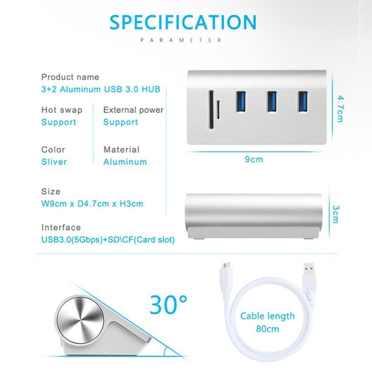 Rocketek HUB-3PC2 High Speed USB 3.0 Splitter HUB Adapter (White)