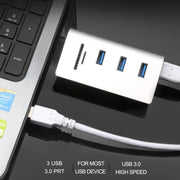 Rocketek HUB-3PC2 High Speed USB 3.0 Splitter HUB Adapter (White)