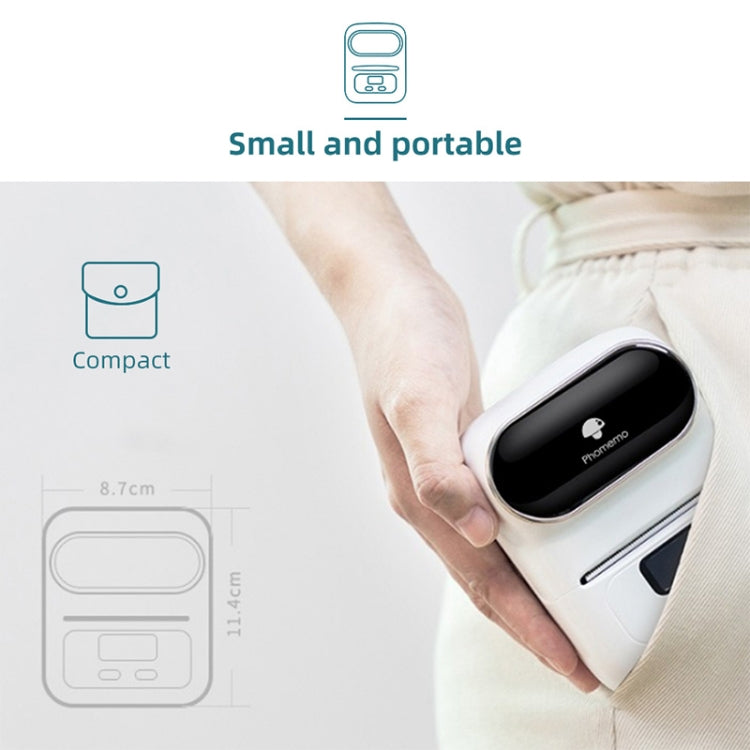 Phomemo M110 Home Handheld Mini Bluetooth Thermal Printer (Blue)