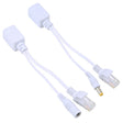 2 in 1 RJ45 POE Injector and Splitter Cable Set with 2.1x 5.5mm Female & Male DC Jack(White) - Cable & Adapter by PMC TechLife | Online Shopping South Africa | PMC TechLife