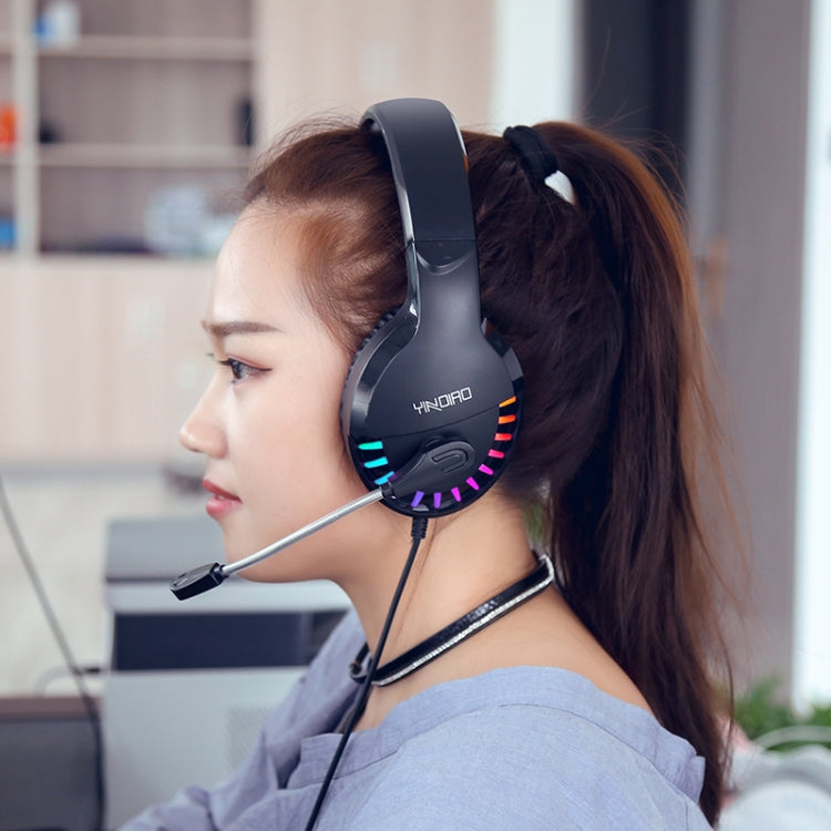 YINDIAO Q2 Head-mounted Wired Gaming Headset with Microphone, Version: Dual 3.5mm + USB(White)