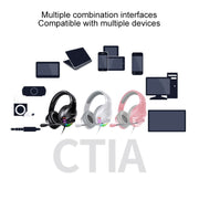 YINDIAO Q2 Head-mounted Wired Gaming Headset with Microphone, Version: Dual 3.5mm + USB(White)
