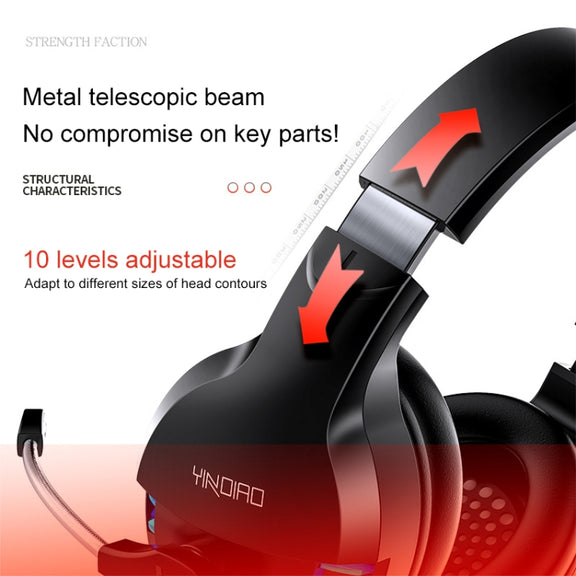 YINDIAO Q2 Head-mounted Wired Gaming Headset with Microphone, Version: Single 3.5mm(Black)