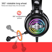 YINDIAO Q4 Head-mounted Wired Gaming Headset with Microphone, Version: Dual 3.5mm + USB(Black)