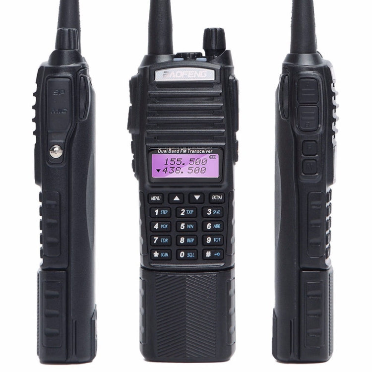 BaoFeng UV-82T Tri-Band Two-Way Radio Dual Antenna Handheld Walkie Talkie, EU Plug
