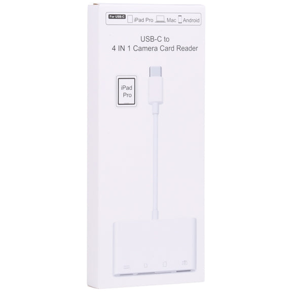 NK108LTC 4 in 1 USB-C Male to SD + TF + USB + Type-C Female Camera Reader