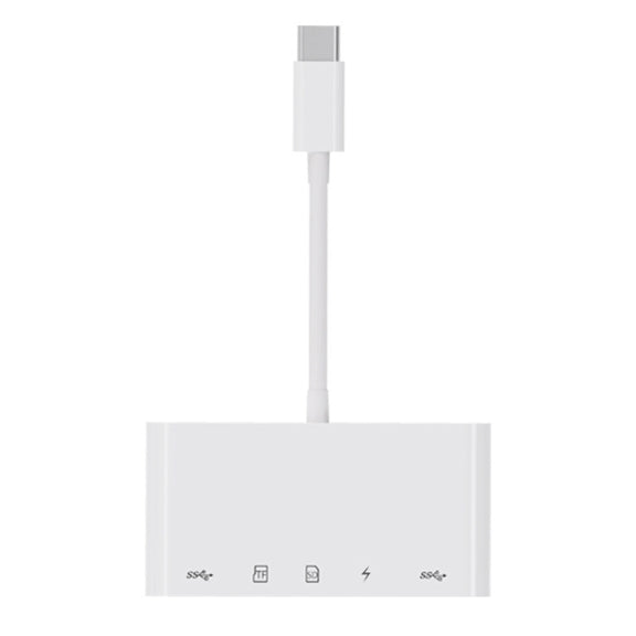 NK-1032TC 5 in 1 USB-C Male to SD / TF / 2xUSB / Type-C Female Adapter