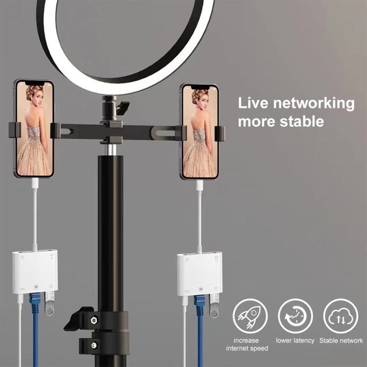 S-330 5 in 1 8 Pin Male to 8 Pin / USB3.0 / RJ45 / 3.5mm Female Adapter