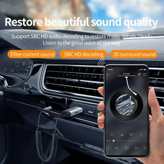 Y1 Pro 3.5mm Car Bluetooth Receiver BT5.3 Adapter