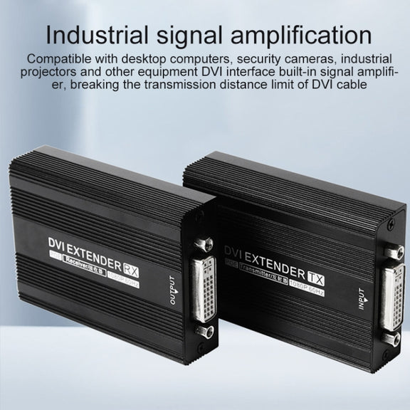 Measy DVI1815 DVI Extender Transmitter and Receiver Converter, POE Single Power Supply, Transmission Distance: 150m(EU Plug)