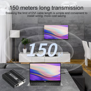 Measy DVI1815 DVI Extender Transmitter and Receiver Converter, POE Single Power Supply, Transmission Distance: 150m(AU Plug)