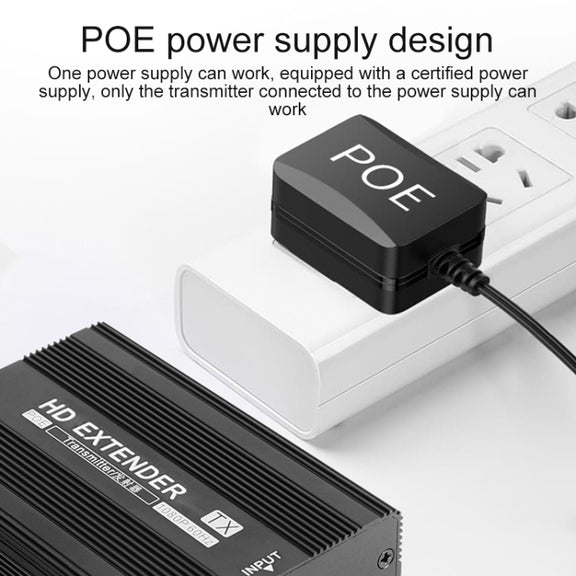 Measy ET1820 HDMI Extender Transmitter and Receiver Converter, POE Single Power Supply, Transmission Distance: 200m(EU Plug)